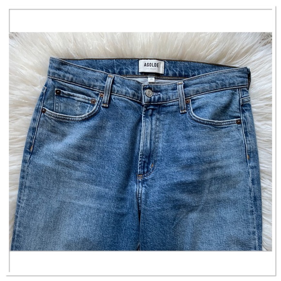 Agolde Lyle Low Rise Slim Low Stretch Jeans Blue 29 - Picture 2 of 11